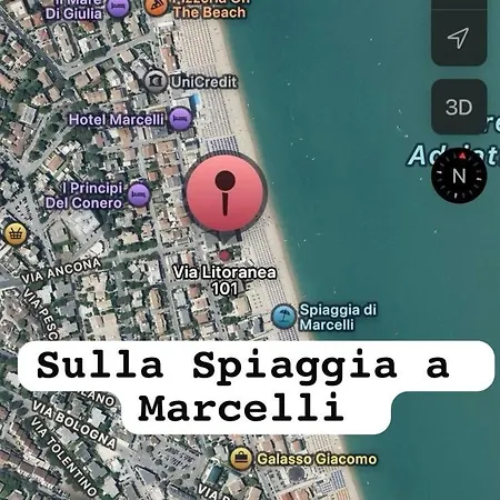 Conero Casa - Di Numana In Via Litoranea 101 Sul Mare Vista Con Parcheggio Esclusivo Apartment Marcelli